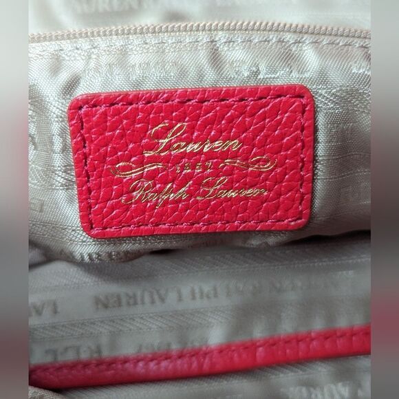 Ralph Lauren Leather Bag Academia 90s Y2K Countryside Chic Preppy Tomato Girl - Picture 8 of 10